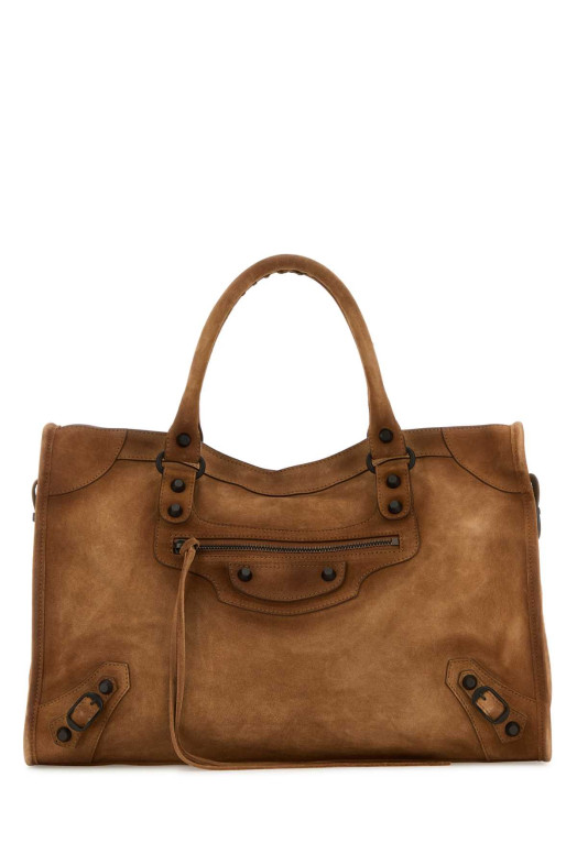 Camel suede medium Le City handbag BALENCIAGA (8230582AB7D)