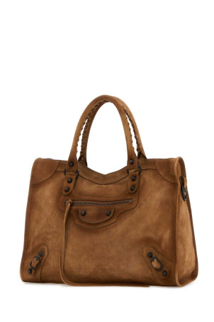 Camel suede medium Le City handbag BALENCIAGA (8230582AB7D)
