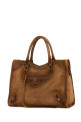 Camel suede medium Le City handbag BALENCIAGA (8230582AB7D)