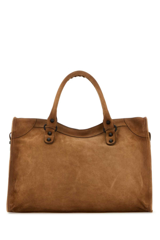 Camel suede medium Le City handbag BALENCIAGA (8230582AB7D)