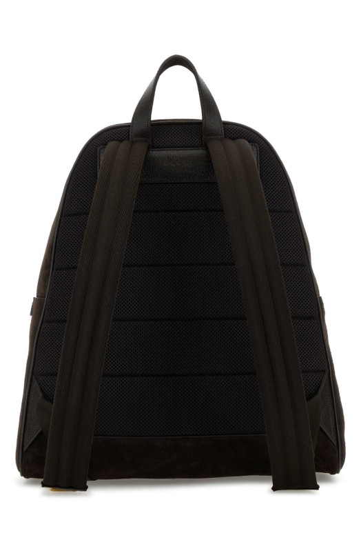 Темно-коричневый замшевый рюкзак Ophidia среднего размера GUCCI (834466AAE1E)