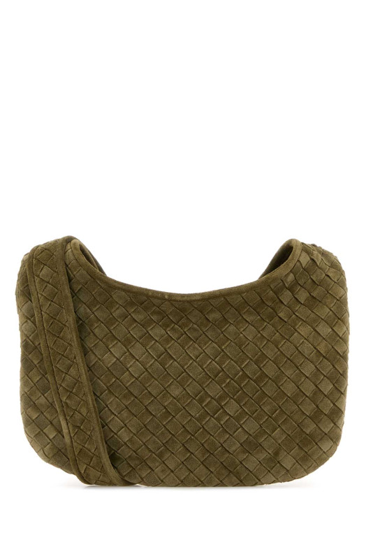 Sage green suede crossbody bag BOTTEGA VENETA (836918V5Y30) Sage green suede crossbody bag BOTTEGA VENETA (836918V5Y30)