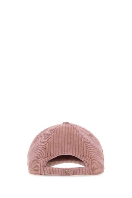 Рожева вельветова бейсболка GUCCI (8477453HBFQ)