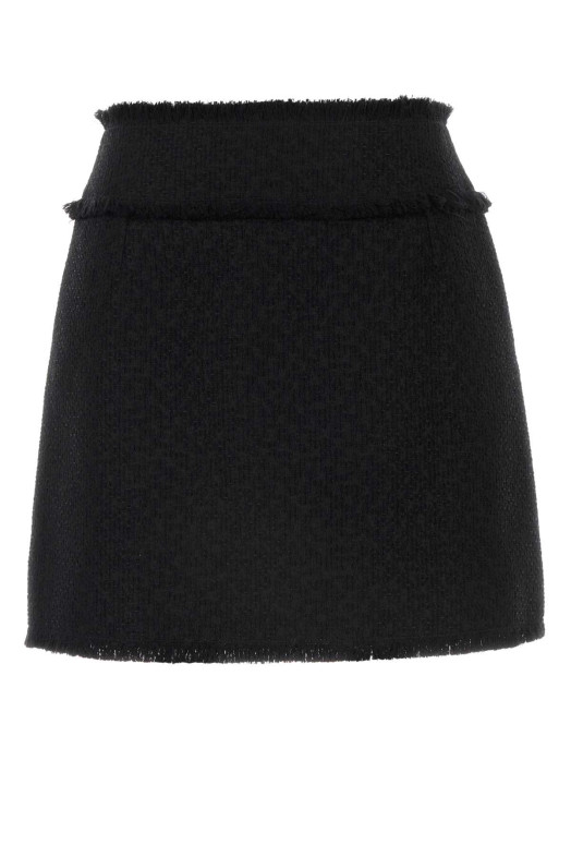 Black tweed mini skirt Black DOLCE & GABBANA (F4CR5TGDCLW)
