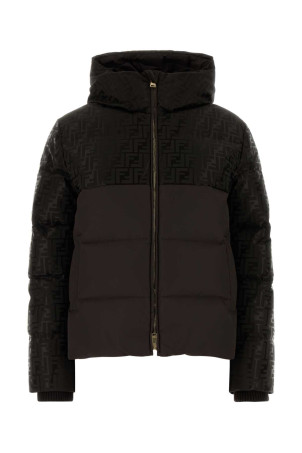 Dark brown cotton blend down jacket FENDI (FAN226AT91) Dark brown cotton blend down jacket FENDI (FAN226AT91)