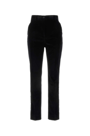 Black velvet pant Black DOLCE & GABBANA (FTC71TFUVG7) Black velvet pant Black DOLCE & GABBANA (FTC71TFUVG7)