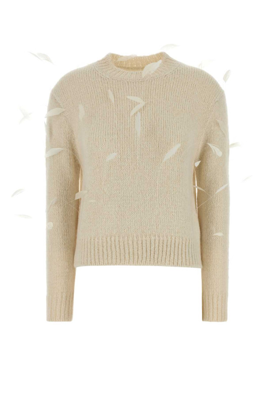 Свитер из смеси альпаки цвета слоновой кости JIL SANDER (J03GP0179J14810) Свитер из смеси альпаки цвета слоновой кости JIL SANDER (J03GP0179J14810)