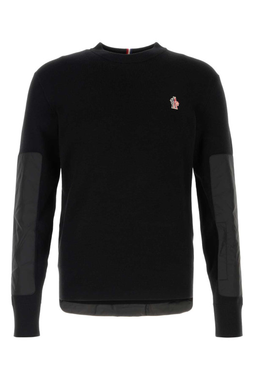 Black wool blend sweater Black MONCLER GRENOBLE (K20979C00006M1122) Black wool blend sweater Black MONCLER GRENOBLE (K20979C00006M1122)