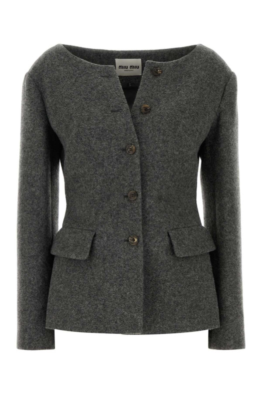 Dark grey wool blazer MIU MIU (MH2022SOOO1744) Dark grey wool blazer MIU MIU (MH2022SOOO1744)
