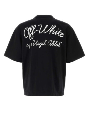 Черная хлопковая футболка OFF WHITE (OMAA120C99JER00D) OFF-WHITE Черная хлопковая футболка OFF WHITE (OMAA120C99JER00D) OFF-WHITE