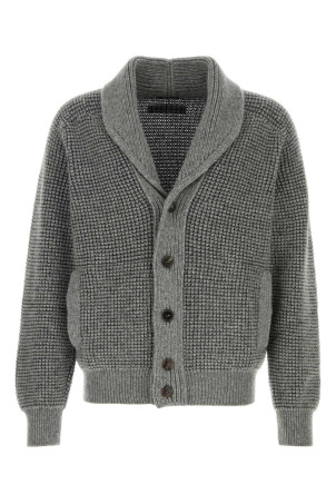 Темно-серый кардиган из кашемировой смеси, многоцветный, ZEGNA (RUGF51A2153) Темно-серый кардиган из кашемировой смеси, многоцветный, ZEGNA (RUGF51A2153)