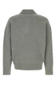 Grey stretch alpaca blend polo shirt AMI (UPL408KN0135) Grey stretch alpaca blend polo shirt AMI (UPL408KN0135)