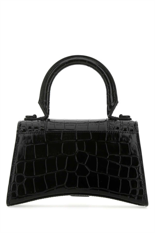 Black leather Hourglass XS handbag Black BALENCIAGA (5928331LR67)