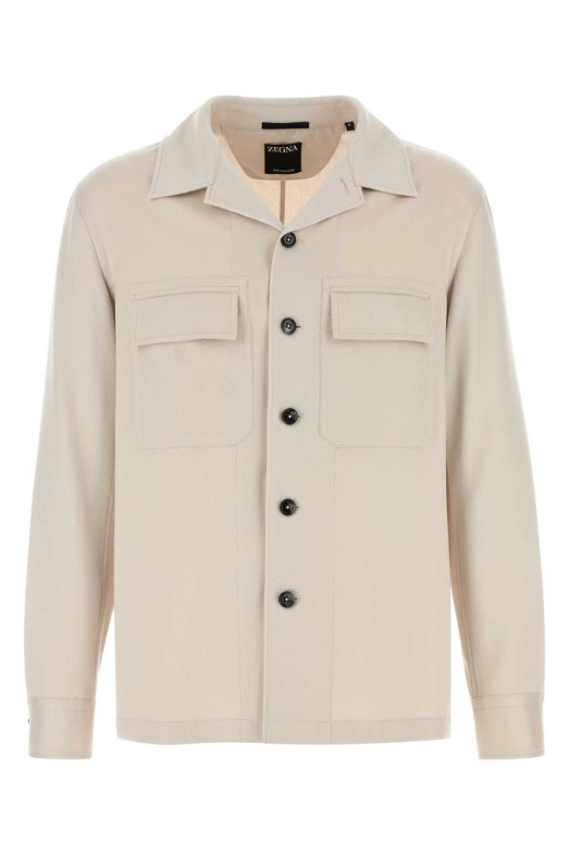 Chalk cashmere Oasi shirt ZEGNA (RE8V46SOT6B) Chalk cashmere Oasi shirt ZEGNA (RE8V46SOT6B)