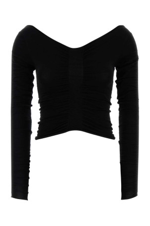 Black stretch cupro blend top ALEXANDER WANG (1KC1251094) Black stretch cupro blend top ALEXANDER WANG (1KC1251094)