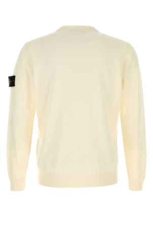 Ivory wool sweater White STONE ISLAND (5100071C4) Ivory wool sweater White STONE ISLAND (5100071C4)