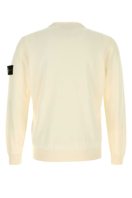 Ivory wool sweater White STONE ISLAND (5100071C4) Ivory wool sweater White STONE ISLAND (5100071C4)