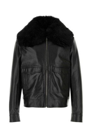 Black leather jacket Black DOLCE & GABBANA (G9BUQLHULXF) Black leather jacket Black DOLCE & GABBANA (G9BUQLHULXF)