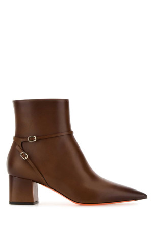 Brown leather Blondie ankle boots SANTONI (WTAU71891HI2NDYL) Brown leather Blondie ankle boots SANTONI (WTAU71891HI2NDYL)