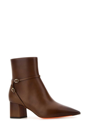 Brown leather Blondie ankle boots SANTONI (WTAU71891HI2NDYL) Brown leather Blondie ankle boots SANTONI (WTAU71891HI2NDYL)