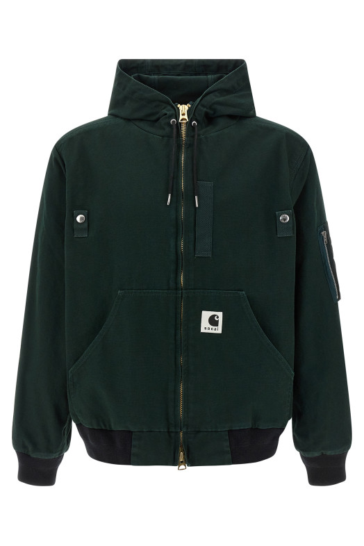 Sacai x Carhartt Wip capsule hooded bomber jacket Green Sacai x Carhartt Wip capsule hooded bomber jacket Green