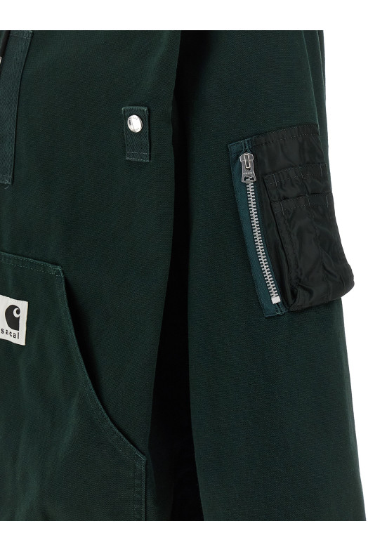 Sacai x Carhartt Wip capsule hooded bomber jacket Green Sacai x Carhartt Wip capsule hooded bomber jacket Green