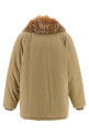 Fur collar jacket Beige