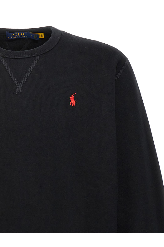 Sweatshirt with embroidered logo Black Sweatshirt with embroidered logo Black