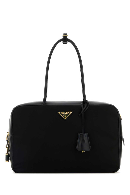 Black leather and Re-Nylon handbag Black PRADA (1BB131VODO2C8Q) Black leather and Re-Nylon handbag Black PRADA (1BB131VODO2C8Q)