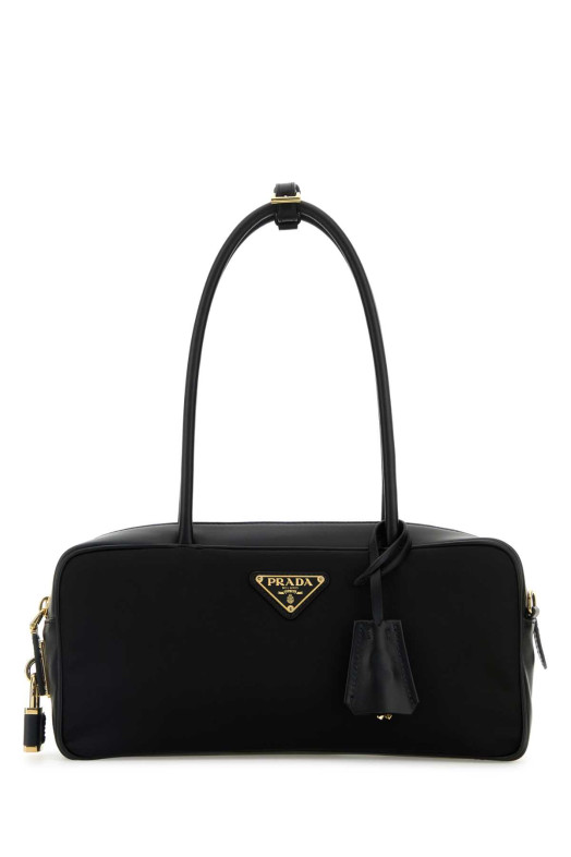 Black leather and Re-Nylon handbag Black PRADA (1BB133VODO2C8Q) Black leather and Re-Nylon handbag Black PRADA (1BB133VODO2C8Q)