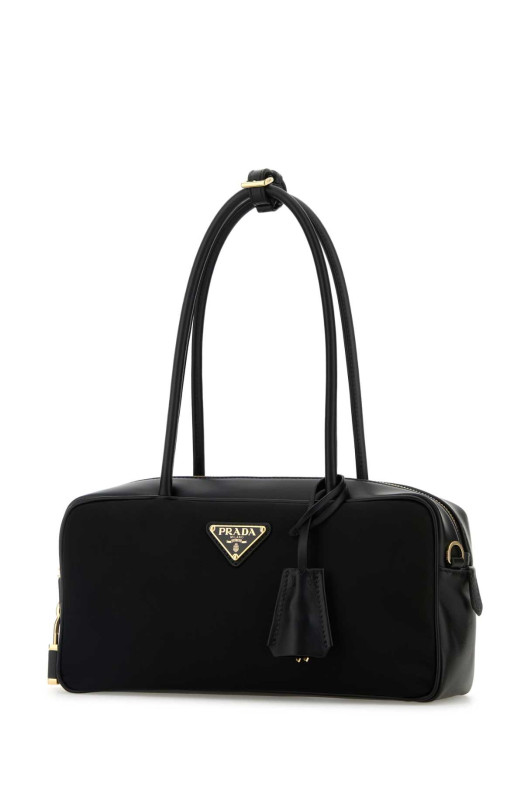 Black leather and Re-Nylon handbag Black PRADA (1BB133VODO2C8Q) Black leather and Re-Nylon handbag Black PRADA (1BB133VODO2C8Q)