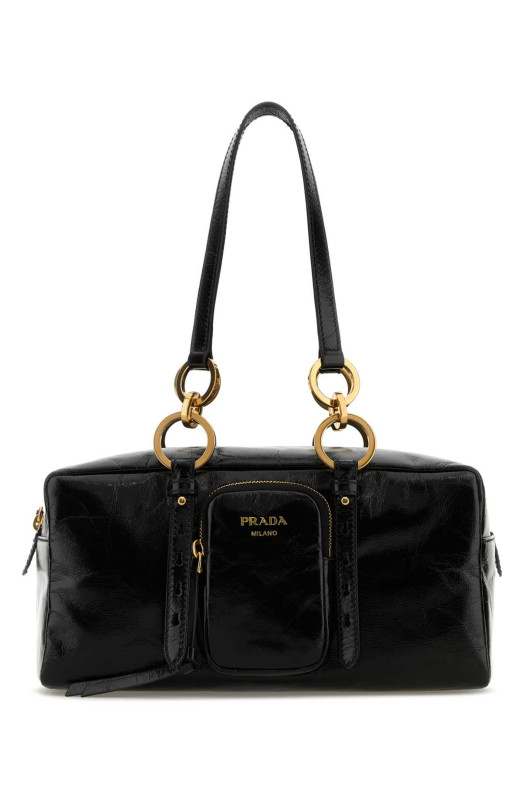 Black leather handbag Black PRADA (1BB1382CYR) Black leather handbag Black PRADA (1BB1382CYR)