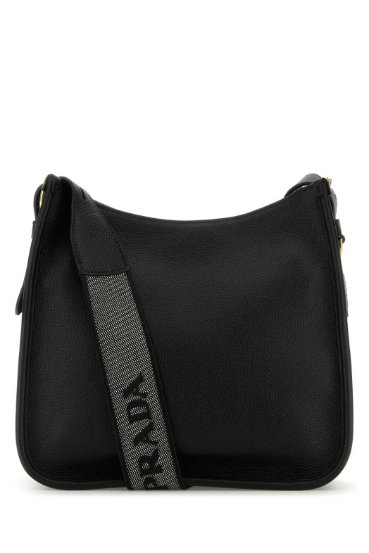 Черная кожаная сумка через плечо PRADA (1BC073V7NO2DKV)