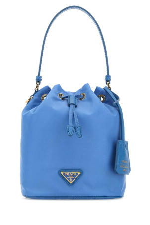 Cerulean blue nylon bucket bag PRADA (1BE067VWOOR064) Cerulean blue nylon bucket bag PRADA (1BE067VWOOR064)