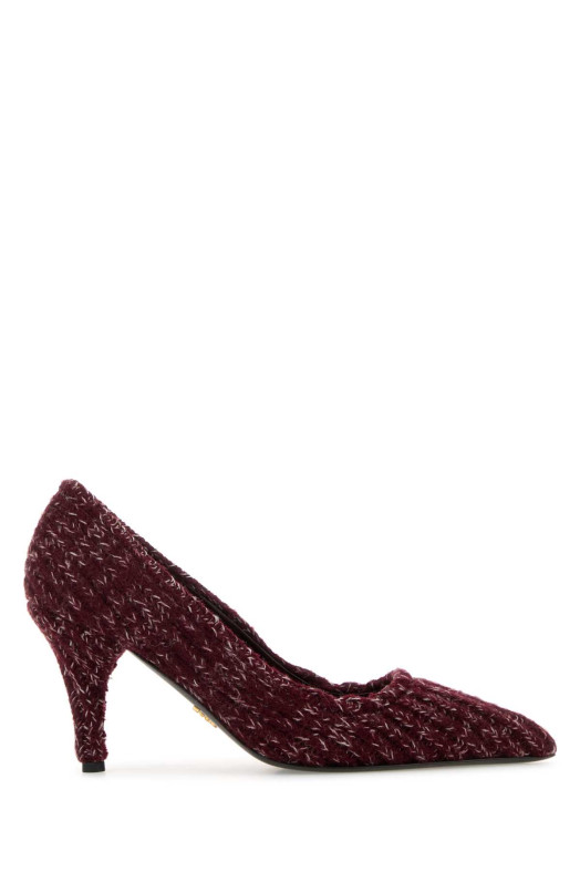 Melange bordeaux fabric pumps PRADA (1I213OFA0853ZKZ) Melange bordeaux fabric pumps PRADA (1I213OFA0853ZKZ)