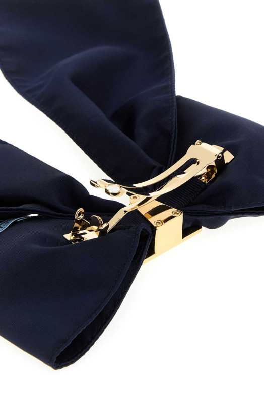 Темно-синя нейлонова шпилька для волосся PRADA (1IF1632DMI)