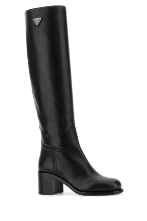 Черные кожаные ботинки Black PRADA (1W228NF055070) Черные кожаные ботинки Black PRADA (1W228NF055070)