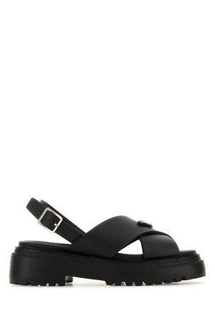 Black rubber sandals Black PRADA (1X102OF0553LKK)