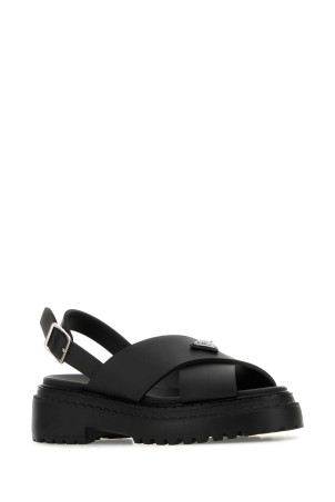 Black rubber sandals Black PRADA (1X102OF0553LKK)