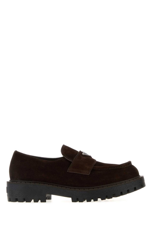 Коричневые замшевые мокасины PRADA (2DE151FG001103) Коричневые замшевые мокасины PRADA (2DE151FG001103)
