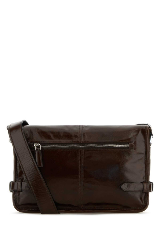 Chocolate leather crossbody bag PRADA (2VD0732CYR)