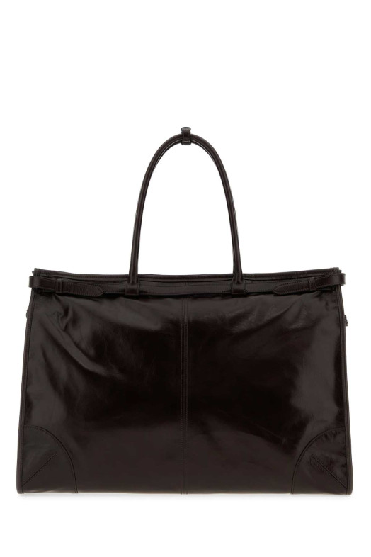 Большая шоппинг-сумка из шоколадного кожи PRADA (2VG1282CYR) Большая шоппинг-сумка из шоколадного кожи PRADA (2VG1282CYR)