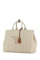 Sand canvas extra large Prada JardiniÃ¨re shopping bag PRADA (2VG1312CX9)