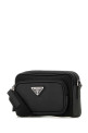 Black Re-Nylon and leather crossbody bag Black PRADA (2VH1722DMH)