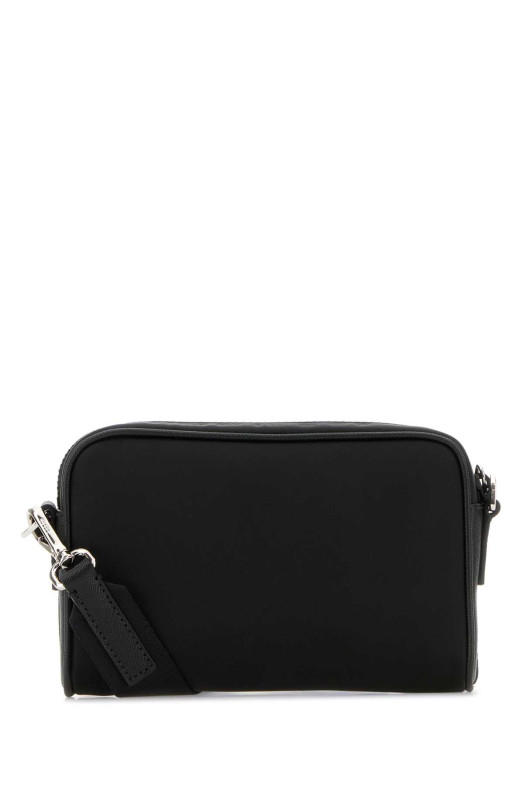 Black Re-Nylon and leather crossbody bag Black PRADA (2VH1722DMH)