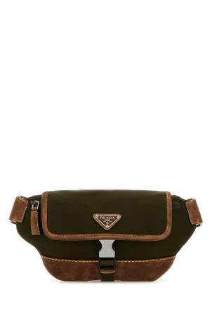 Two-tone Re-Nylon and suede belt bag PRADA (2VH176VOBF384) Two-tone Re-Nylon and suede belt bag PRADA (2VH176VOBF384)