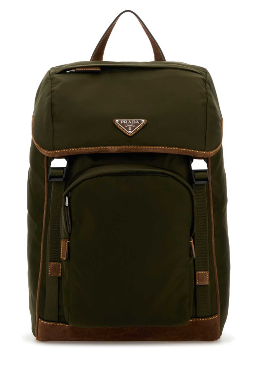 Olive green Re-Nylon backpack PRADA (2VZ135VHBF384)