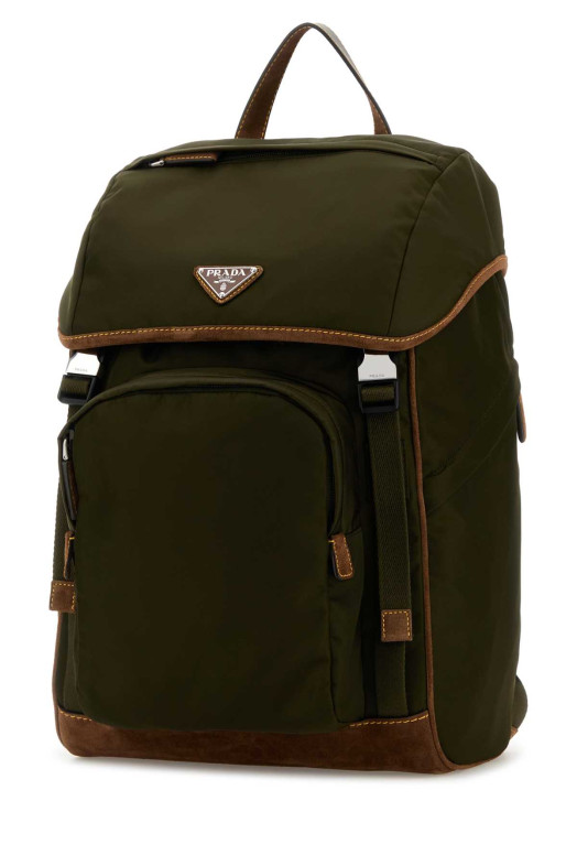 Olive green Re-Nylon backpack PRADA (2VZ135VHBF384)