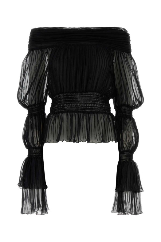 Черный шифоновый топ BLUMARINE (4C191A) Черный шифоновый топ BLUMARINE (4C191A)