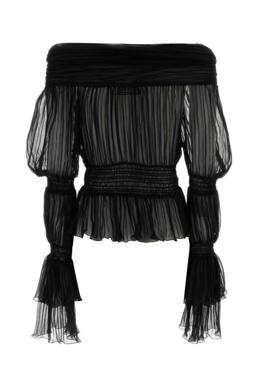 Черный шифоновый топ BLUMARINE (4C191A) Черный шифоновый топ BLUMARINE (4C191A)